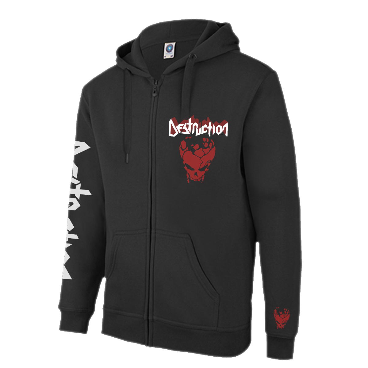 Zip_Hoodie_Red_Skull_Front